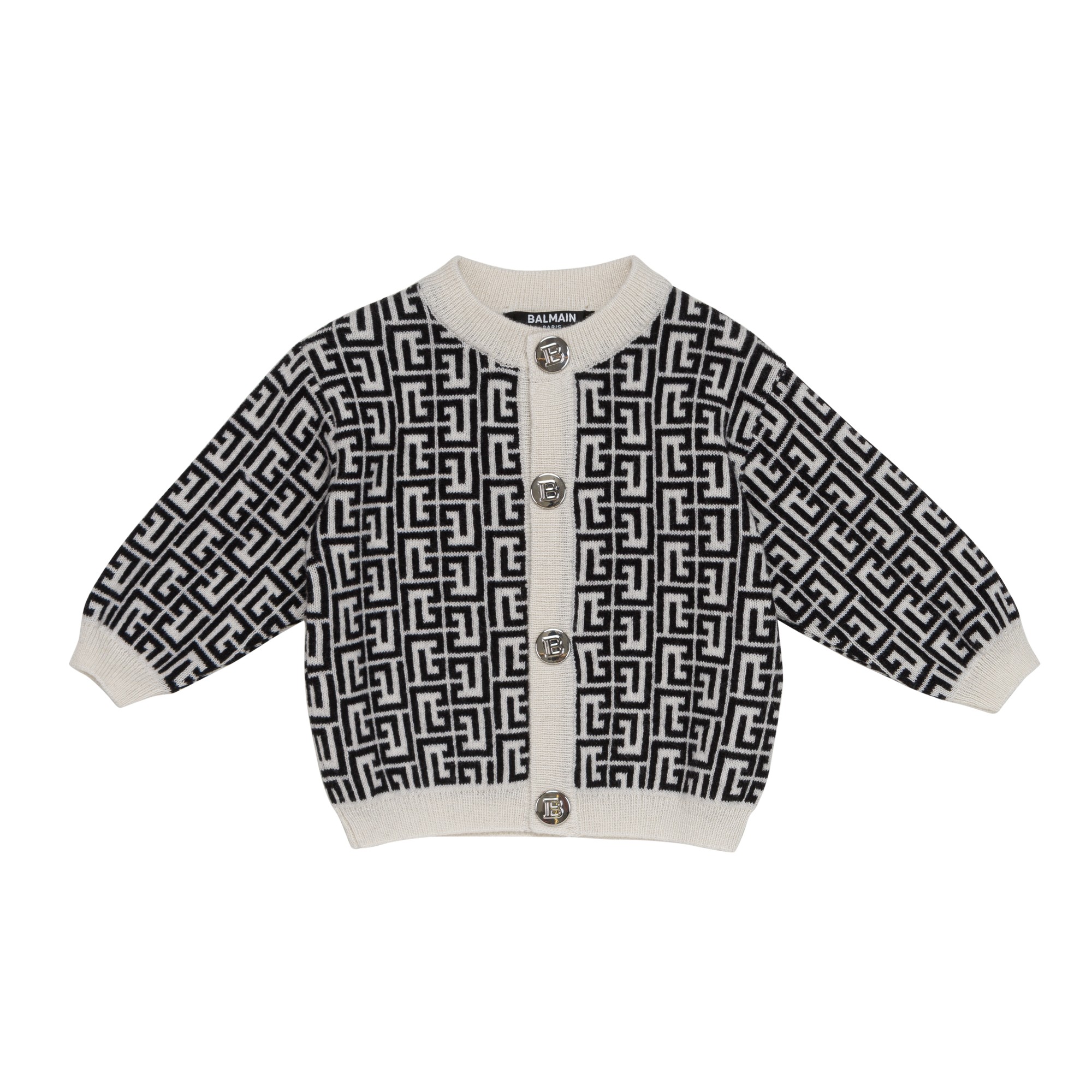 Кардиган BALMAIN Девочки молочный/черный 18 м