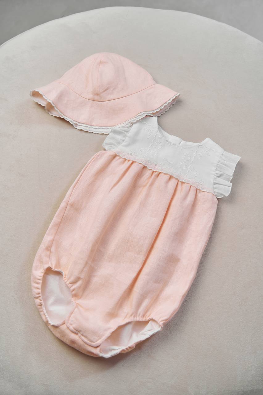 Комплект (Комбинезон и Панама) CHLOE светло-розовый Девочки 9 м