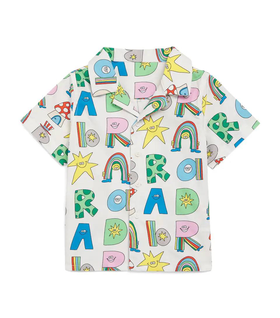 Рубашка STELLA McCARTNEY Мальчики молочный/разноцветный 36м