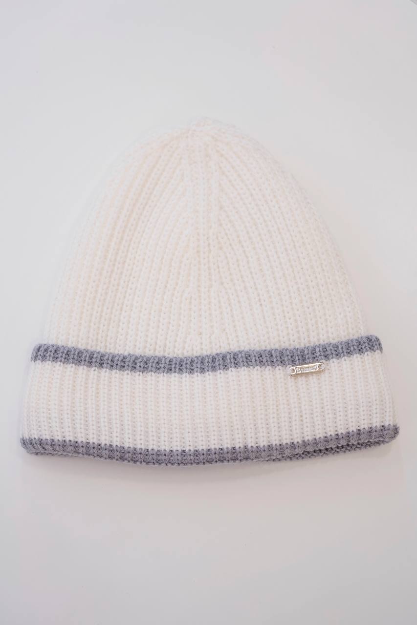 Шапка IL TRENINO Девочки белый/серый 6-12 м