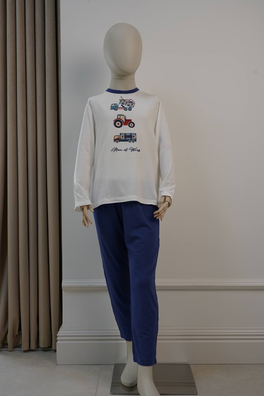 Пижама STORY LORIS Мальчики бежевый/синий 4 года