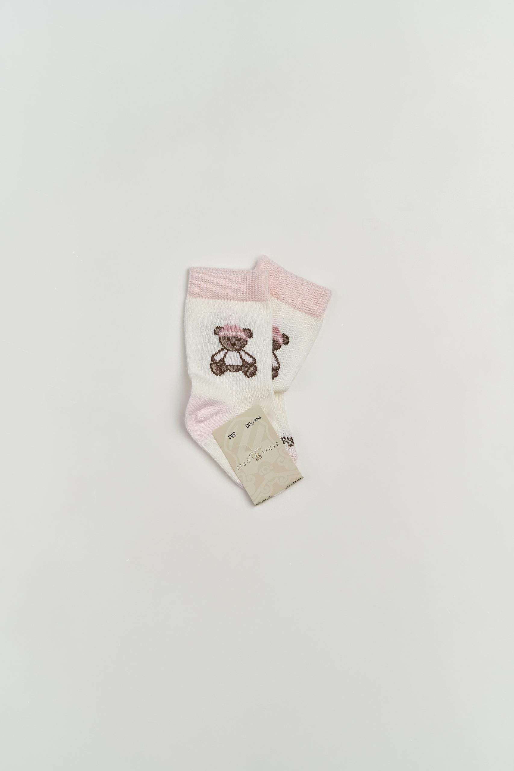 Носки STORY LORIS Девочки белый/розовый 3 м