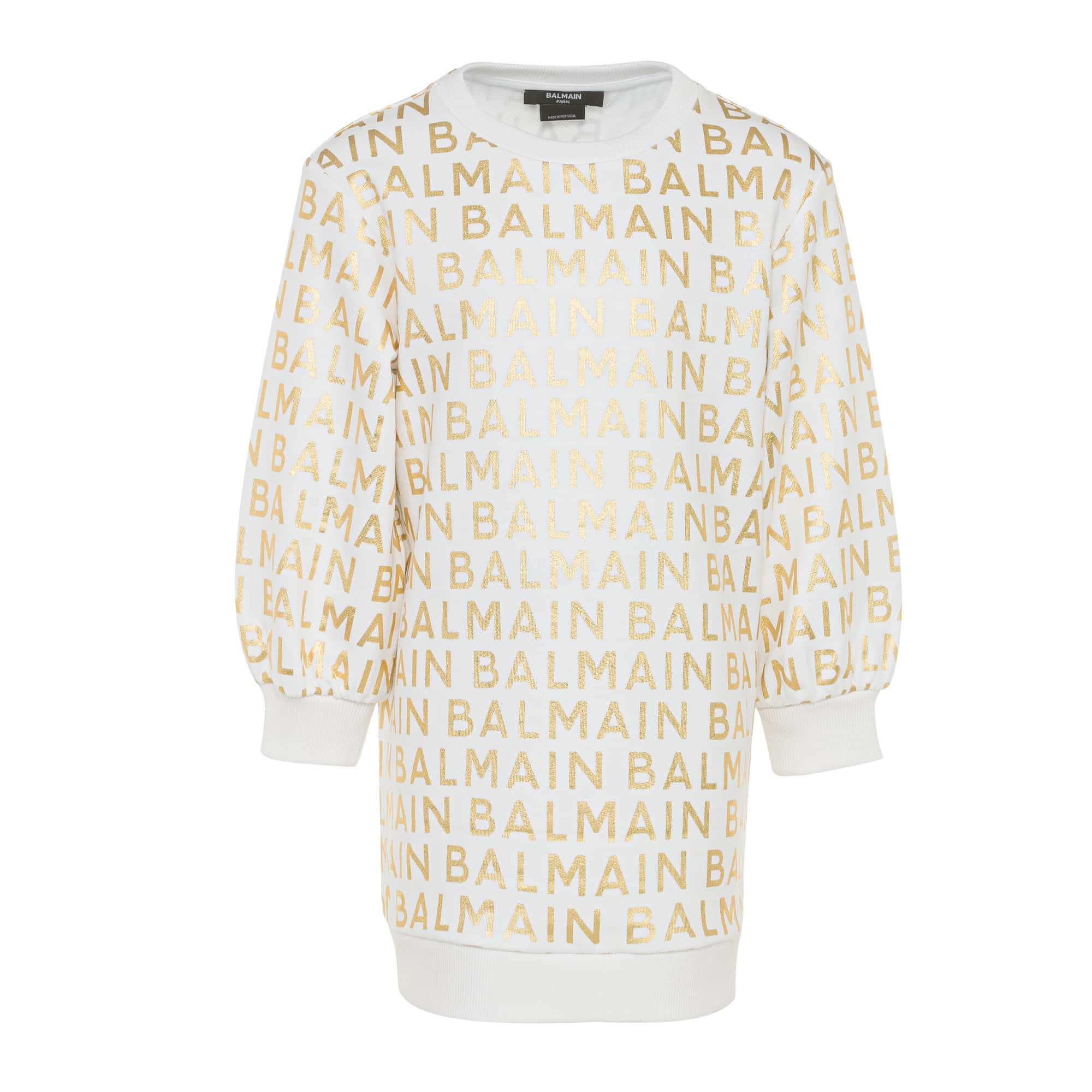 Платье BALMAIN Девочки белый/золотой 4 года