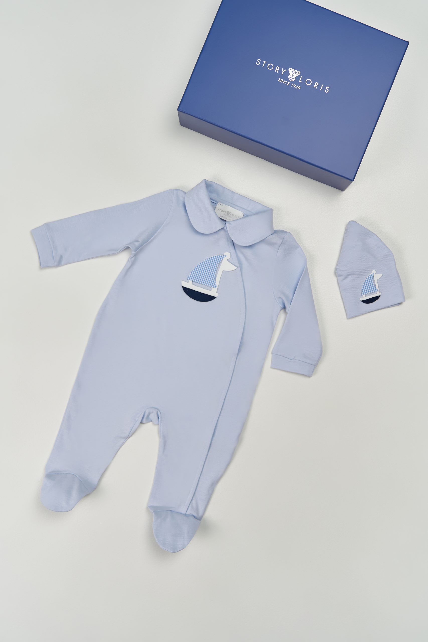 Комбинезон и носки в упаковке STORY LORIS голубой Мальчики 1 м