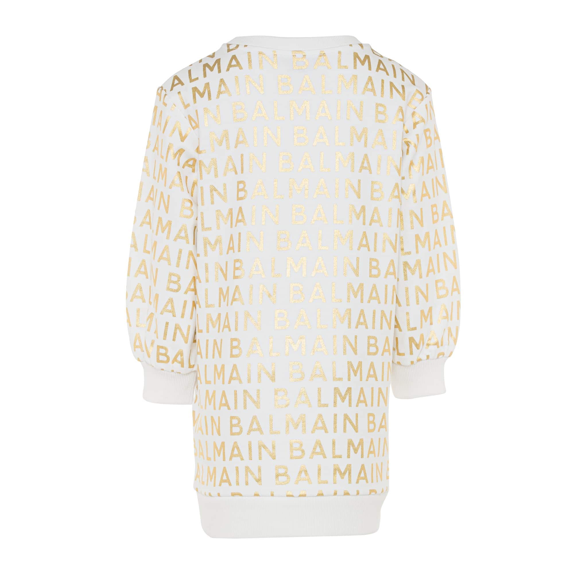 Платье BALMAIN Девочки белый/золотой 4 года — изображение 2