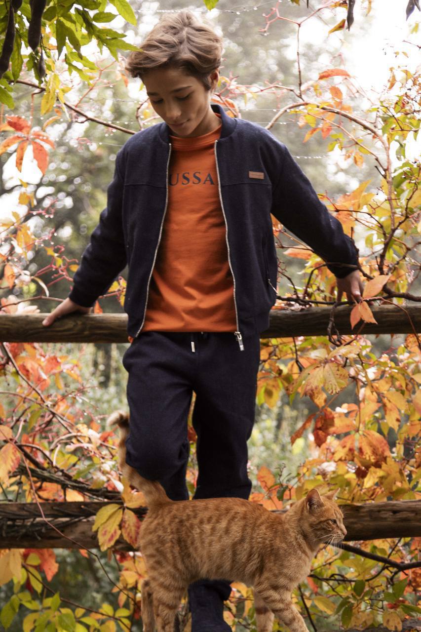 Куртка TRUSSARDI Мальчики темно-синий 8 лет