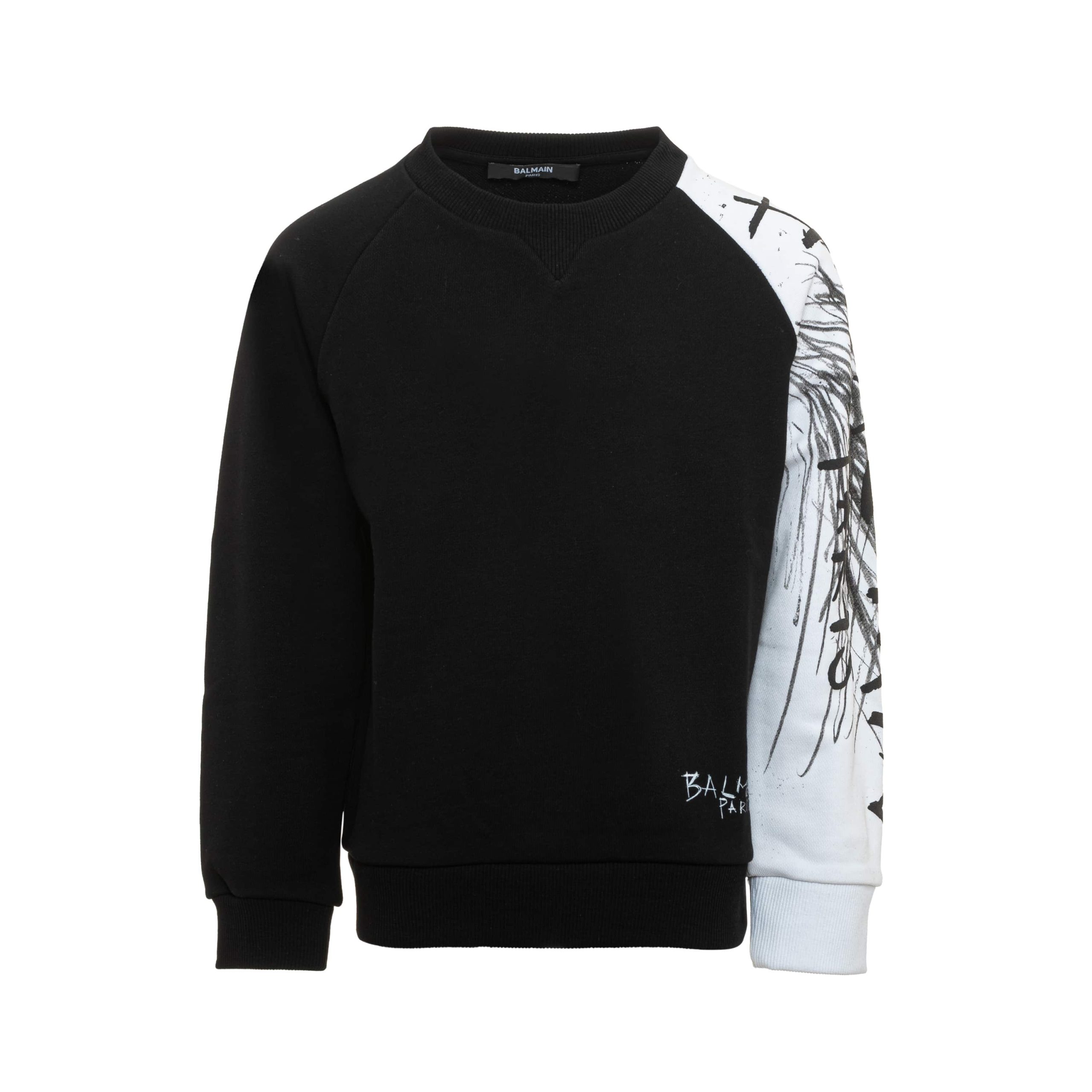 Толстовка BALMAIN Мальчики черный/белый 10 лет