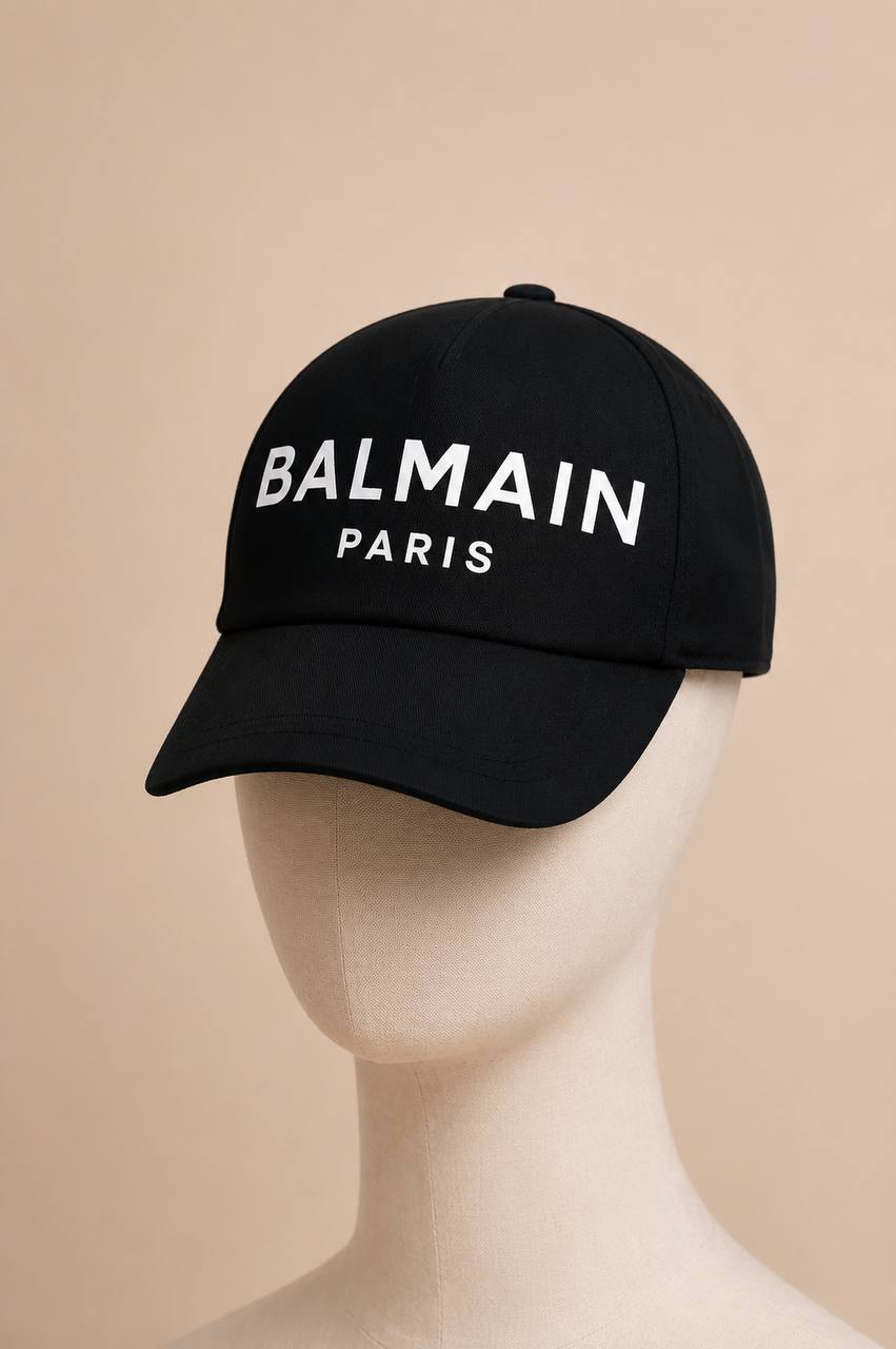Шапка с козырьком BALMAIN Мальчики черный/молочный 8-12 лет