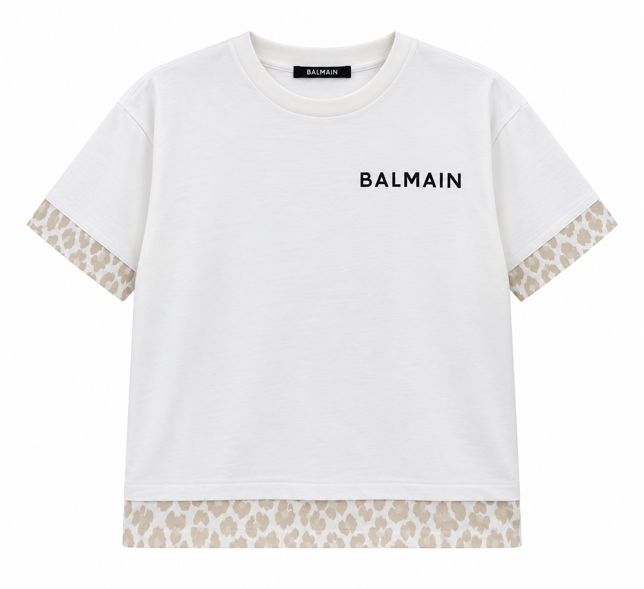 Футболка BALMAIN белый/бежевый Мальчики 4 года